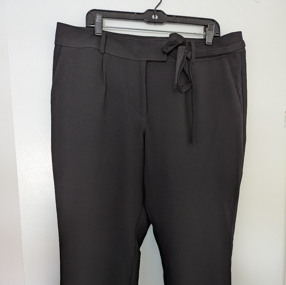 Loft black waist tie dress pant